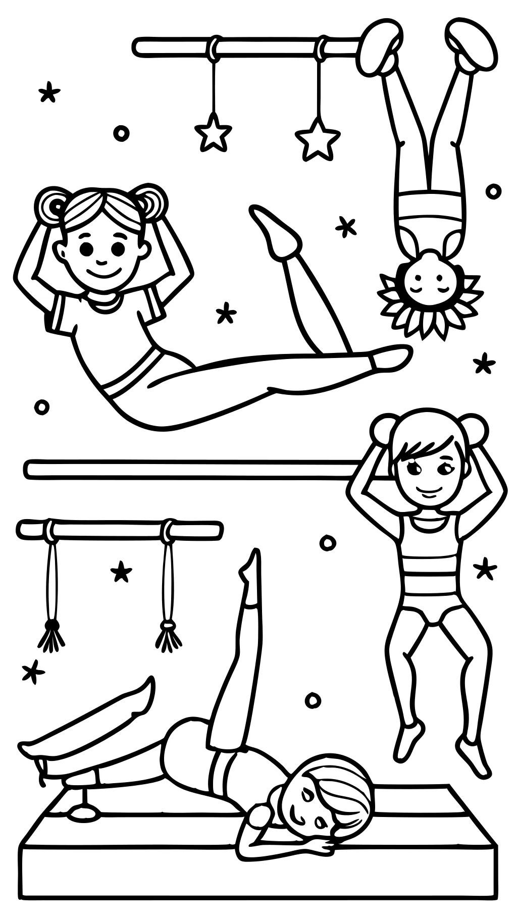 coloriages de gymnaste